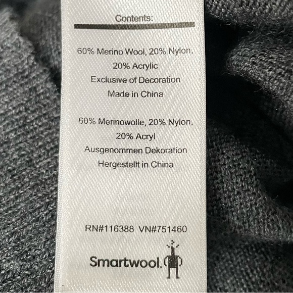 Smartwool Sparwood Merino Blend Sweater Crewneck Large Grey Knit - Picture 11 of 11
